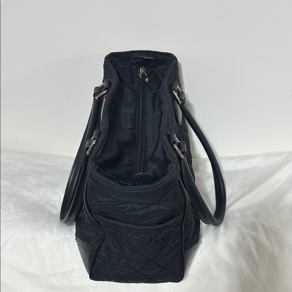 Chanel Authentic Nylon Paris New York Matrasse Coco Mark Tote Bag Black (VGUC) - Picture 5 of 16